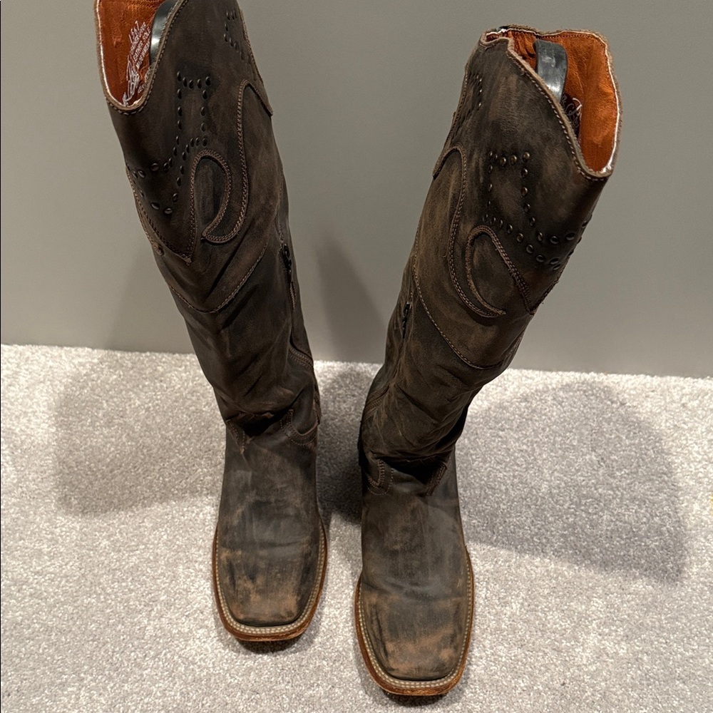 Dan Post Square-toe Leather Boots - Picture 5 of 9
